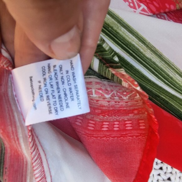 Sleeveless Shirt Dress Button Front Elastic Waist Large - Picture 11 of 15